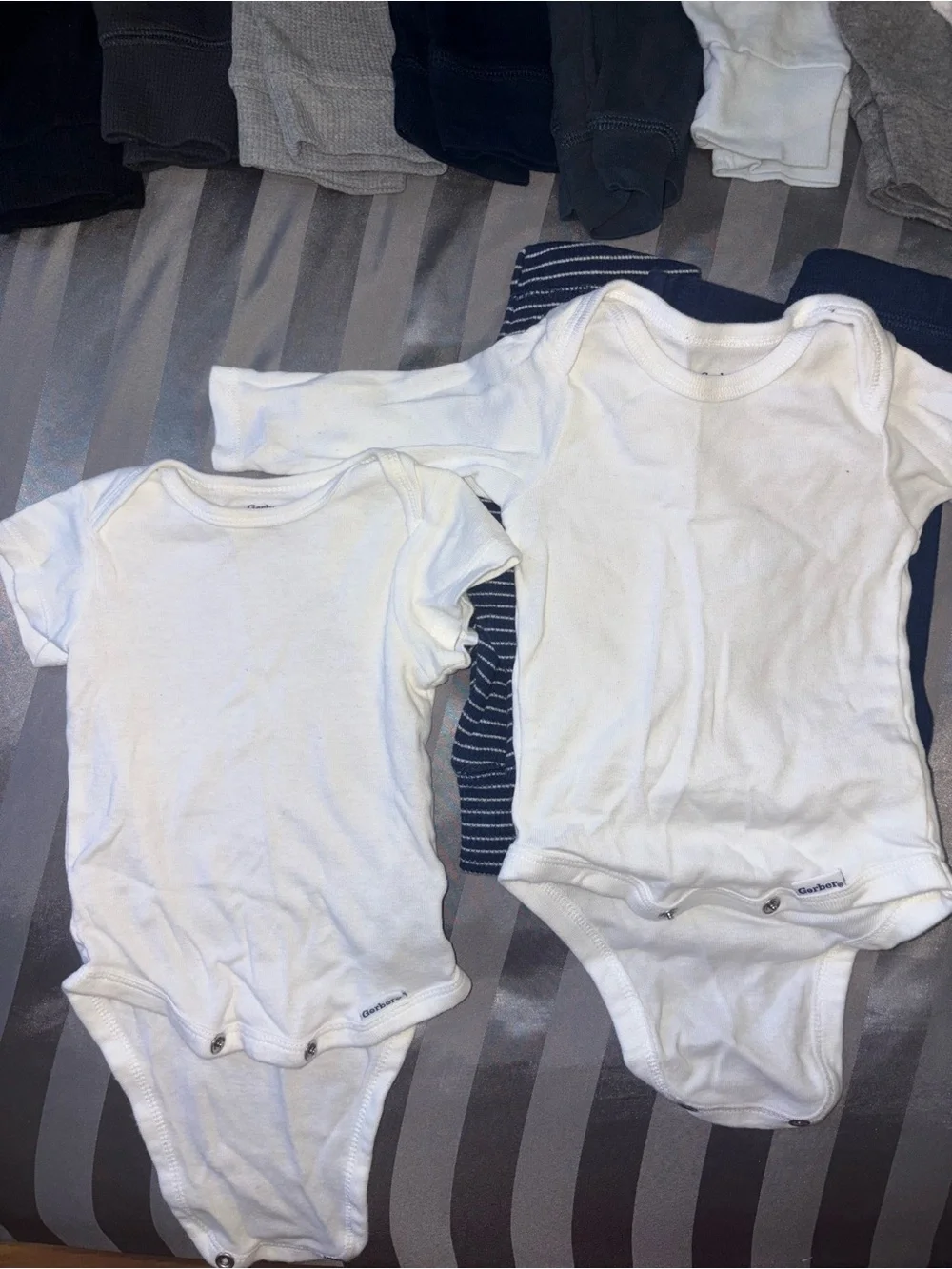 Carter's Navy, Gray, Black & White Toddler Joggers and Onesies Bundle